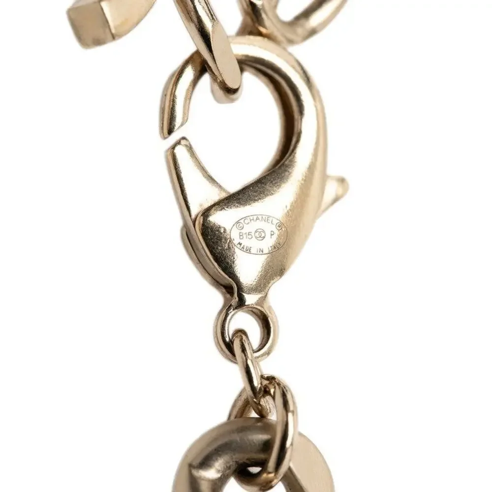 Chanel CC Logo Chain Necklace Gold Plated